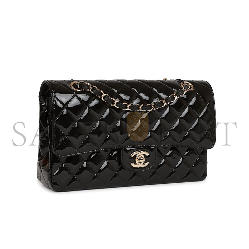 CHANEL PATENT CALFSKIN QUILTED MEDIUM CLASSIC FLAP 1300265 (25*15*7cm)