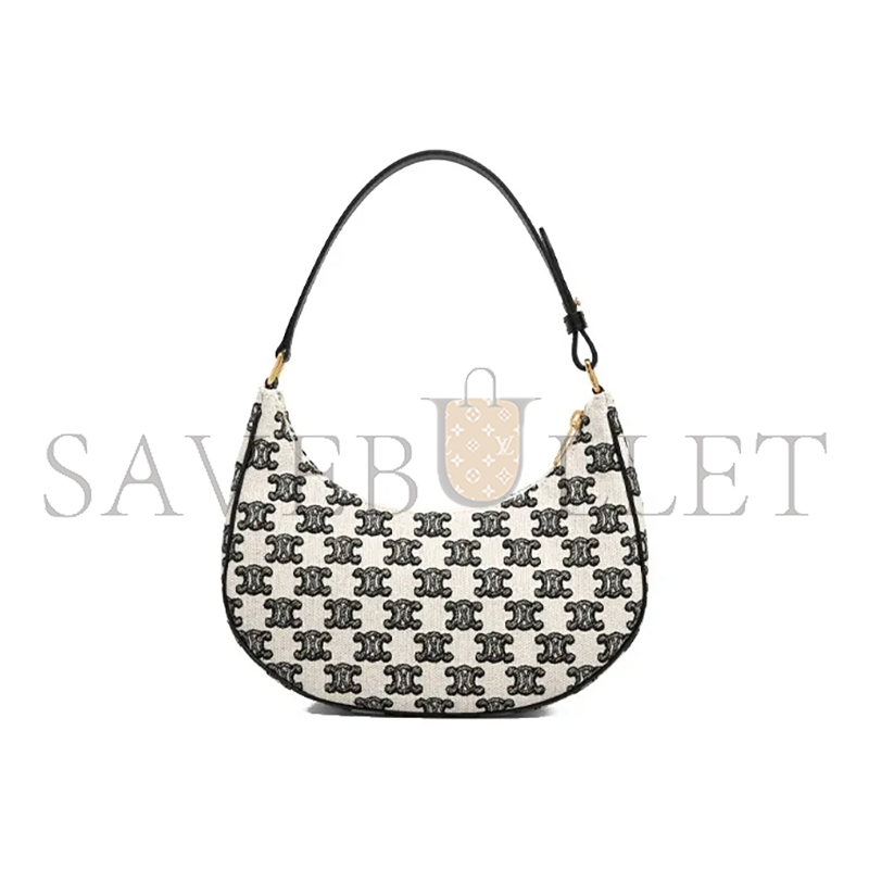 CELINE AVA BAG IN TRIOMPHE CANVAS AND CALFSKIN 193952CS8.38NO (23*14*7cm)