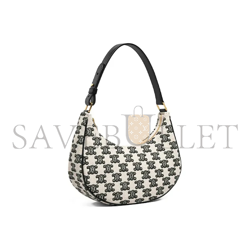 CELINE AVA BAG IN TRIOMPHE CANVAS AND CALFSKIN 193952CS8.38NO (23*14*7cm)
