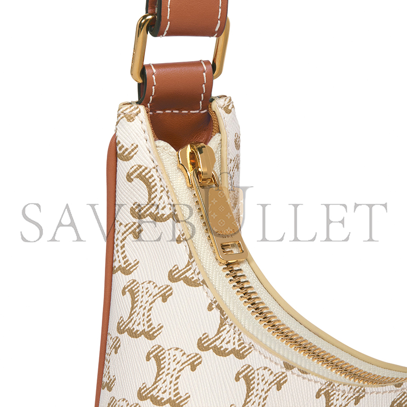 CELINE AVA BAG IN TRIOMPHE CANVAS AND CALFSKIN 193952BZJ.01BC (23*14*7cm)