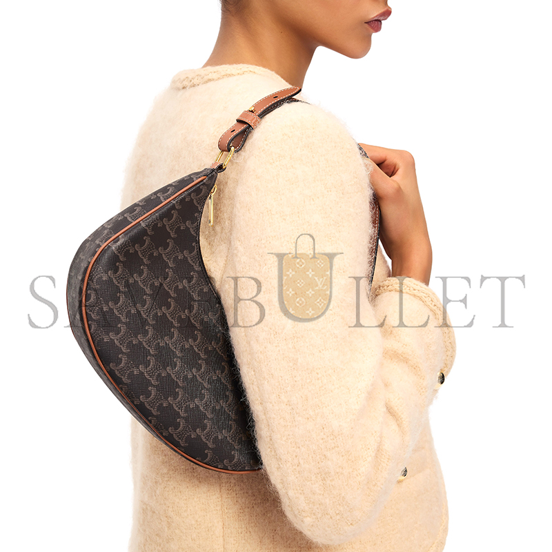 CELINE AVA BAG IN TRIOMPHE CANVAS AND CALFSKIN 193952BZJ.04LU (23*14*7cm)