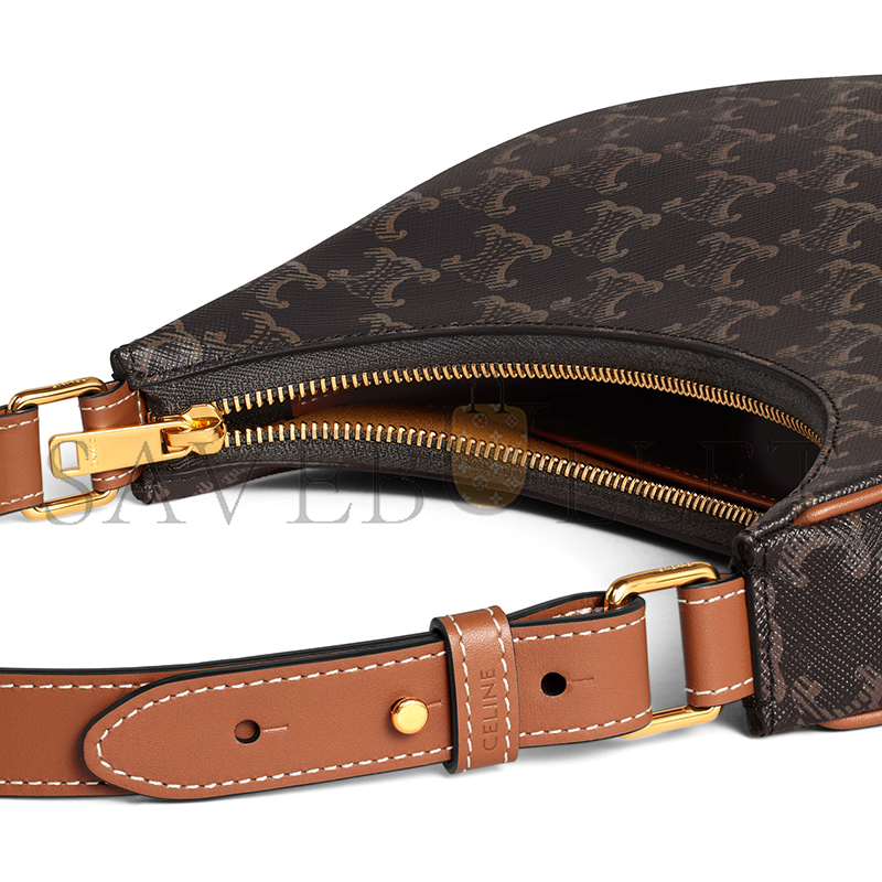CELINE AVA BAG IN TRIOMPHE CANVAS AND CALFSKIN 193952BZJ.04LU (23*14*7cm)