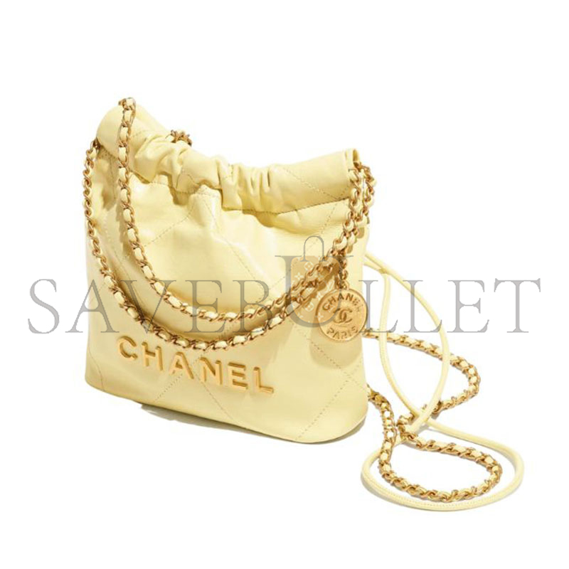 CHANEL 22 MINI HANDBAG AS3980 B08037 NN289 (20*19*6cm)