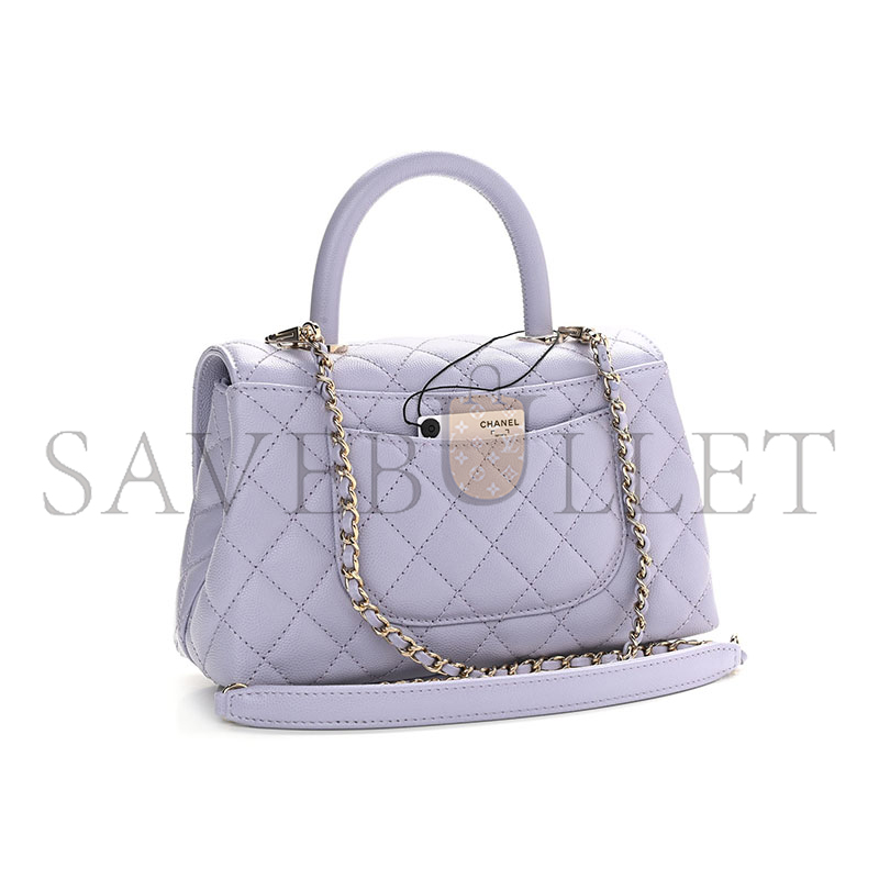 CHANEL CAVIAR QUILTED MINI COCO HANDLE FLAP 1000665 (23*14*9cm)