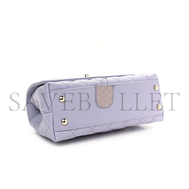 CHANEL CAVIAR QUILTED MINI COCO HANDLE FLAP 1000665 (23*14*9cm)