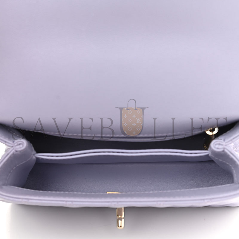 CHANEL CAVIAR QUILTED MINI COCO HANDLE FLAP 1000665 (23*14*9cm)