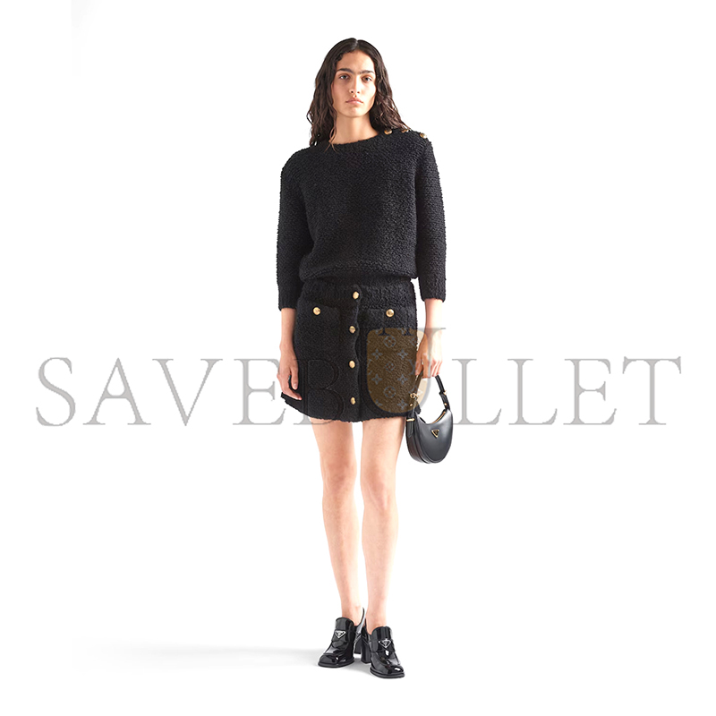PRADA ARQUÉ LEATHER MINI SHOULDER BAG 1BC199 (18*16*5cm) 