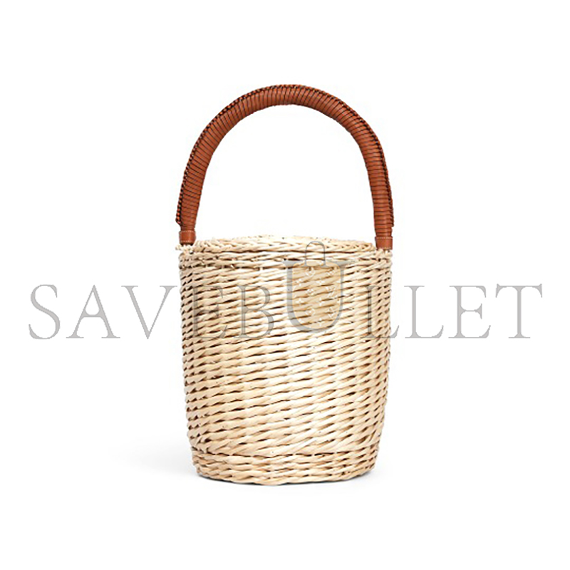 CELINE SMALL BASKET IN PLANT MATERIAL AND COW LEATHE 190042 (29*22*1cm)