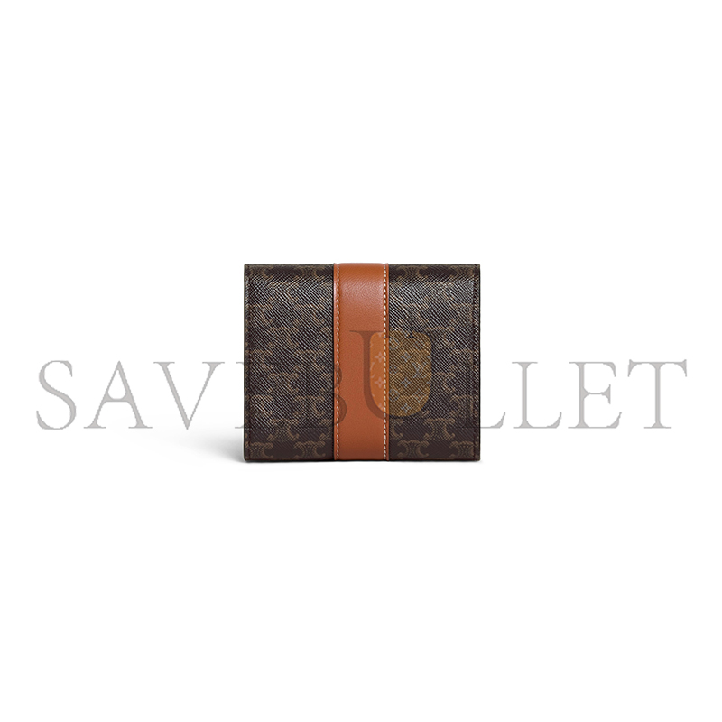 CELINE SMALL TRIFOLD WALLET IN TRIOMPHE CANVAS 0D572BZ9.04LU (10*9*2.5cm)