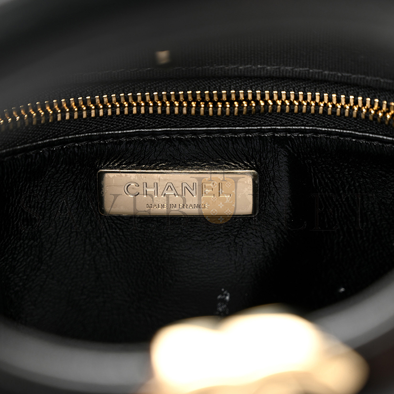 CHANEL MASTER SHINY CRUMPLED CALFSKIN MINI 31 SHOPPING BAG 1467959 (22*23*5.5cm)
