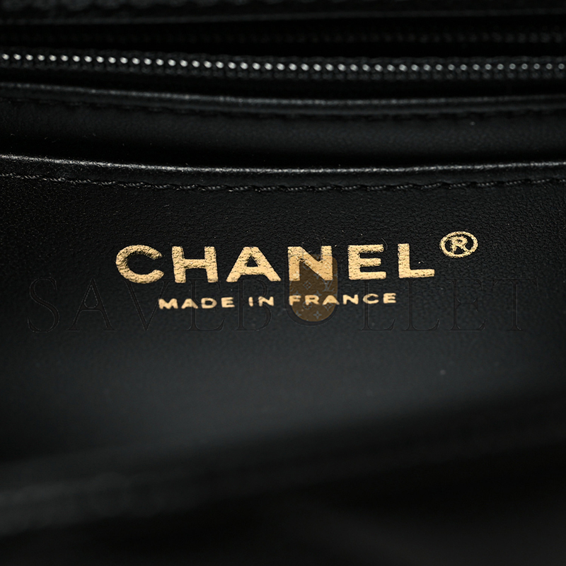 CHANEL MASTER CAVIAR QUILTED MINI RETRO TWIST TOP HANDLE AS4711 (21*13*10cm)