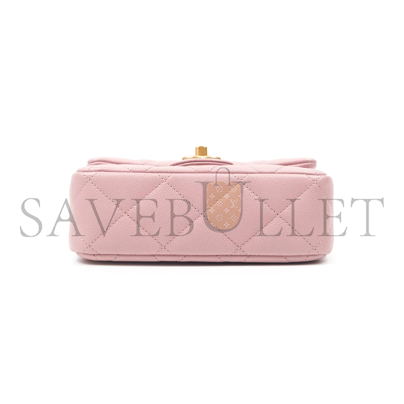 CHANEL MASTER CAVIAR QUILTED MINI SWEETHEART FLAP AS4040 (19*13*5cm)