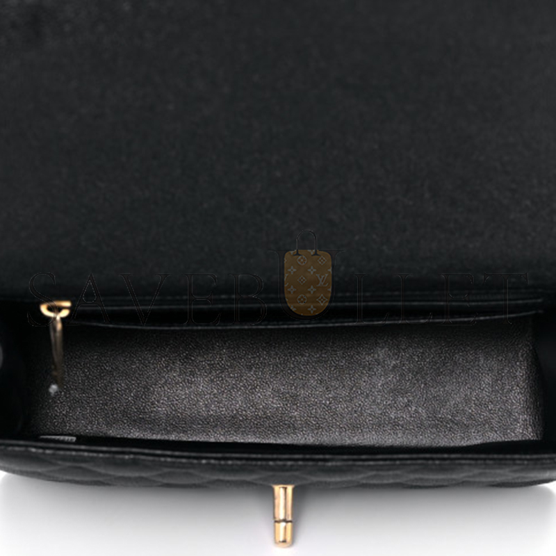 CHANEL MASTER CAVIAR QUILTED MINI TOP HANDLE FLAP 1104674 (20*12*7cm)