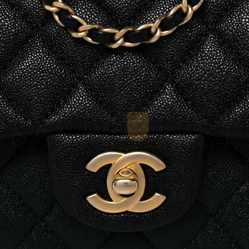CHANEL MASTER CAVIAR QUILTED MINI TOP HANDLE FLAP 1104674 (20*12*7cm)