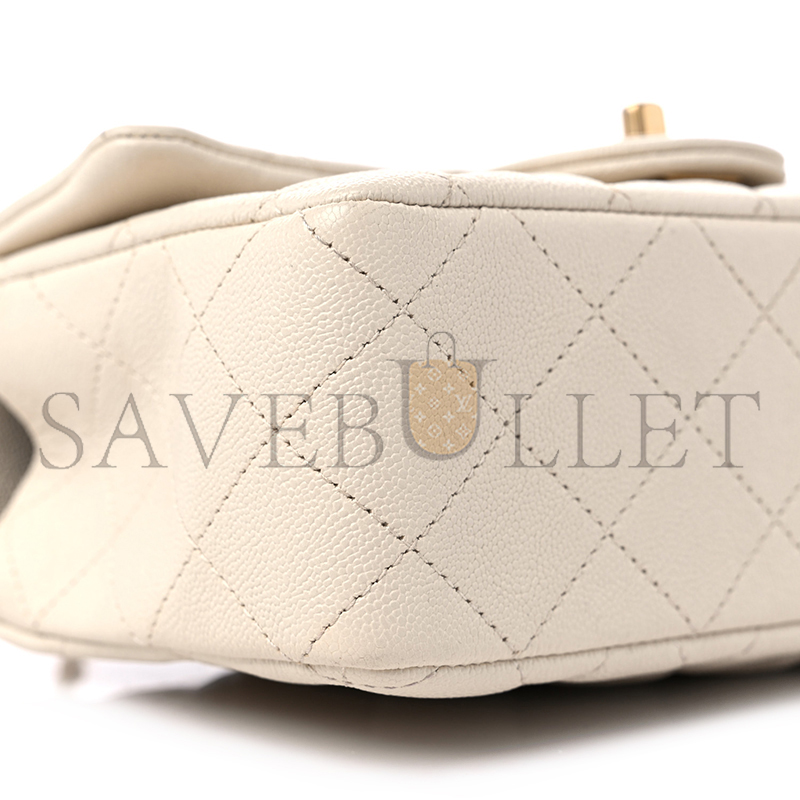 CHANEL MASTER CAVIAR QUILTED MINI TOP HANDLE FLAP AS2431 (20*12*6cm)