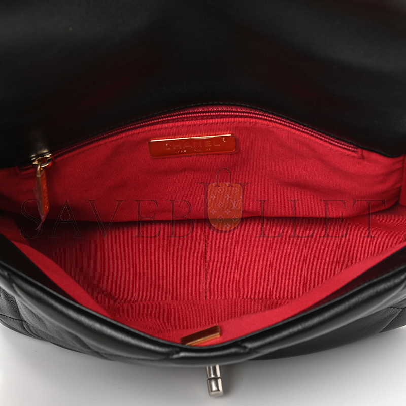 CHANEL MASTER LAMBSKIN QUILTED MEDIUM 19 FLAP AS1160 (26*16*9cm)