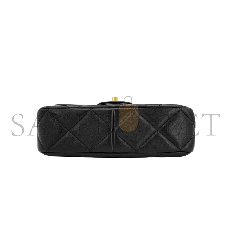 CHANEL MASTER DOUBLE PEARL ADJUSTABLE CHAIN FLAP BAG AS4861 (20.5*13*6.5cm)
