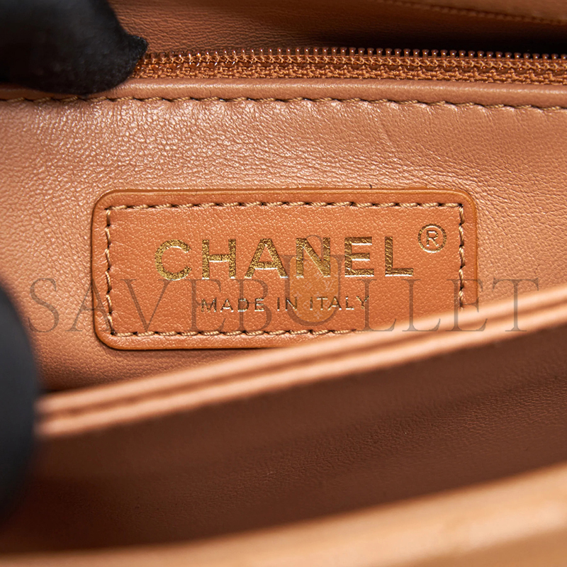 CHANEL MASTER CAVIAR QUILTED MINI COCO HANDLE FLAP BAG A92990 (23*15*9cm)