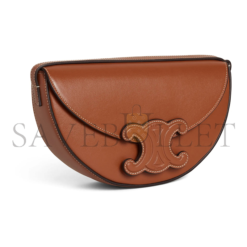 CELINE SHOULDER BAG IN BESACE TRIOMPHE FULL LEATHER 111233DU3.04LU (23*13.5*6cm)