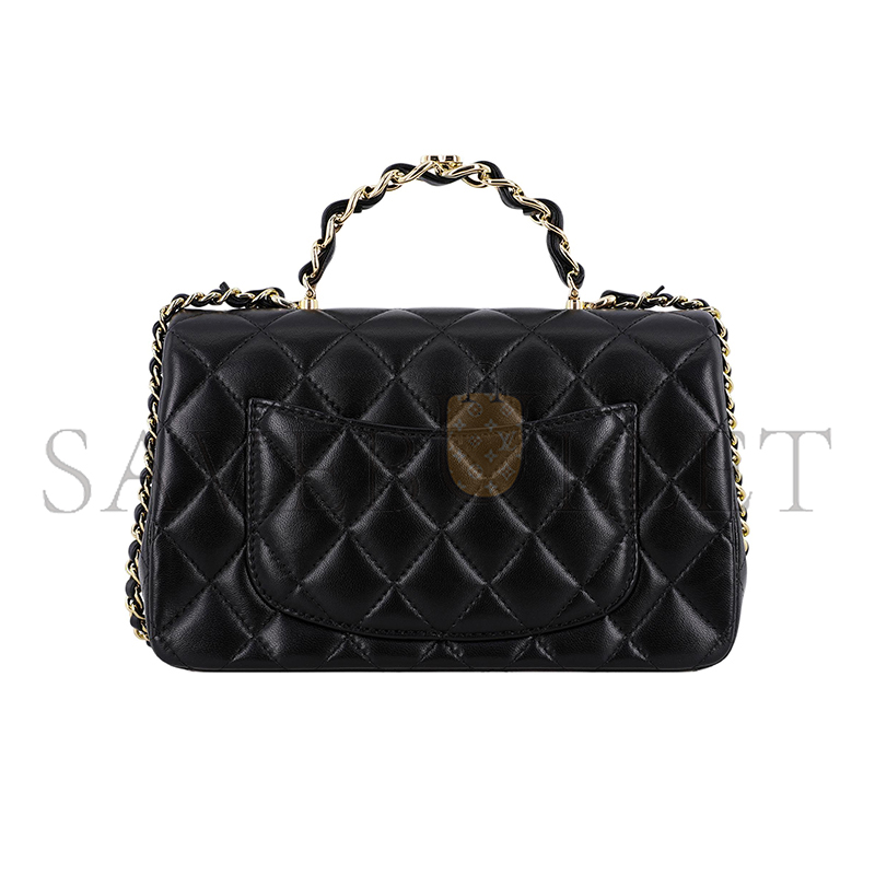 CHANEL MASTER MINI RECTANGULAR TOP HANDLE 23K FLAP AS2431 (20*12*6cm)