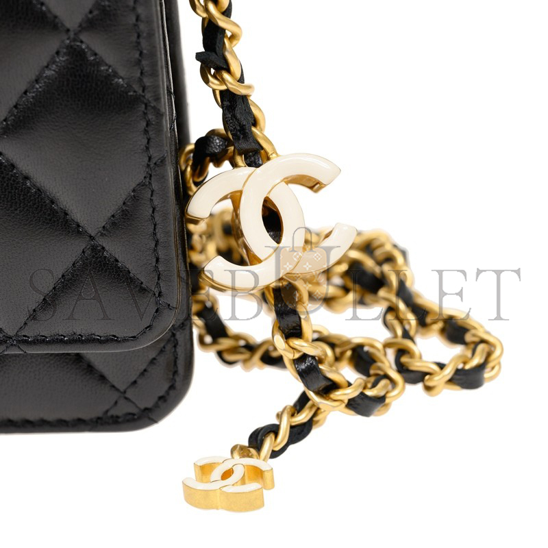 CHANEL ON-CHAIN WALLET SHINY LAMBSKIN AP3938 (19.5*12*5.5cm)
