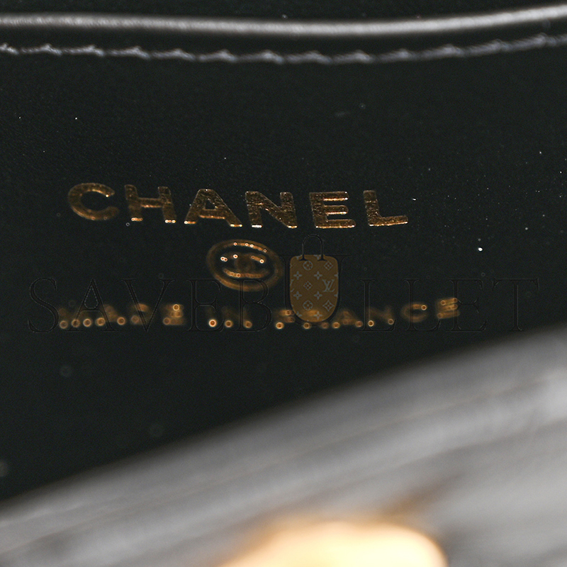 CHANEL MASTER SHINY AGED CALFSKIN QUILTED KELLY MINI NANO SHOPPER AP3435 (12.5*8*4cm)