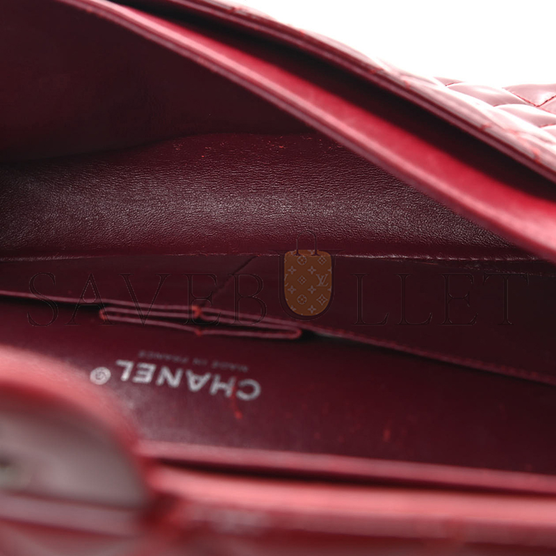 CHANEL PATENT CALFSKIN QUILTED MEDIUM DOUBLE FLAP 903130 (25*15*6cm)