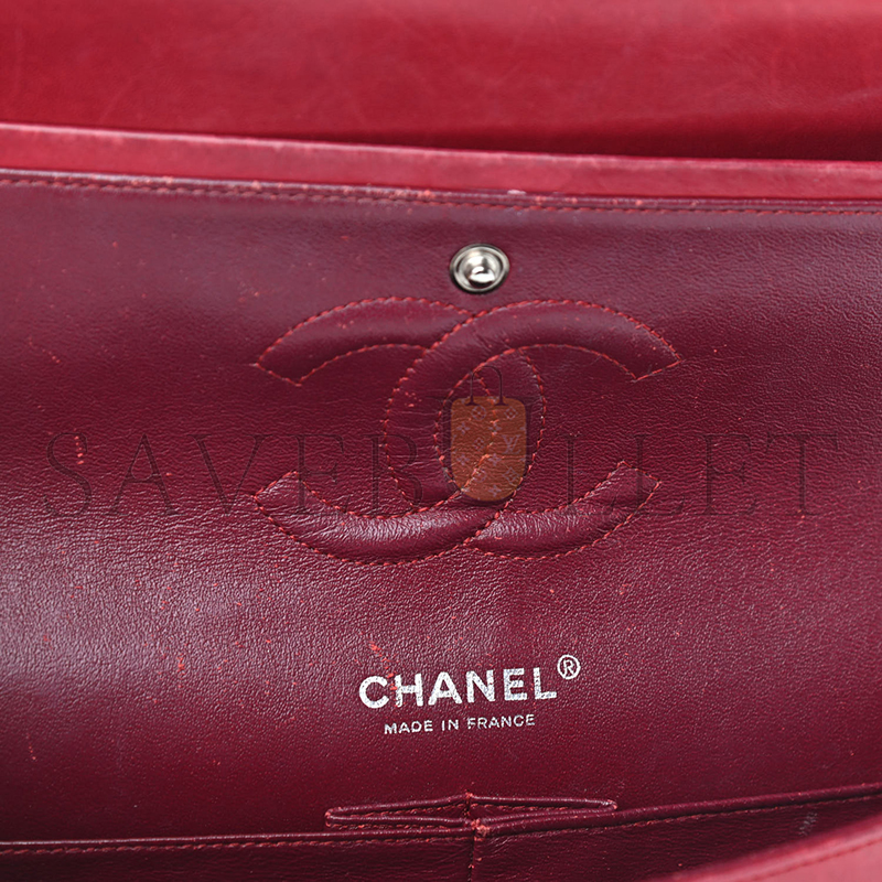 CHANEL PATENT CALFSKIN QUILTED MEDIUM DOUBLE FLAP 903130 (25*15*6cm)