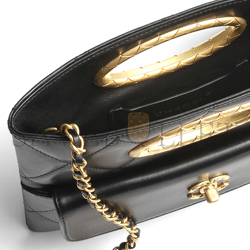 CHANEL CLUTCH LAMBSKIN & GOLD-TONE METAL AS5038 (25*19*3cm)