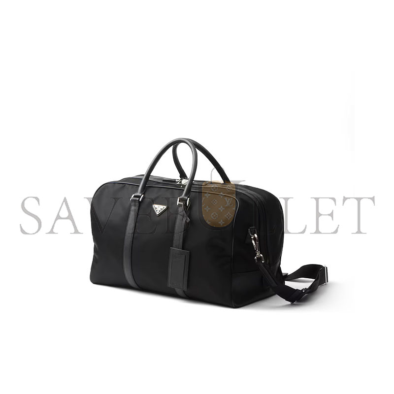 PRADA RE-NYLON AND SAFFIANO LEATHER DUFFEL BAG 2VC014 (45*27*23cm) PRADA RE-NYLON AND SAFFIANO LEATHER DUFFEL BAG 2VC014 (45*27*23cm)