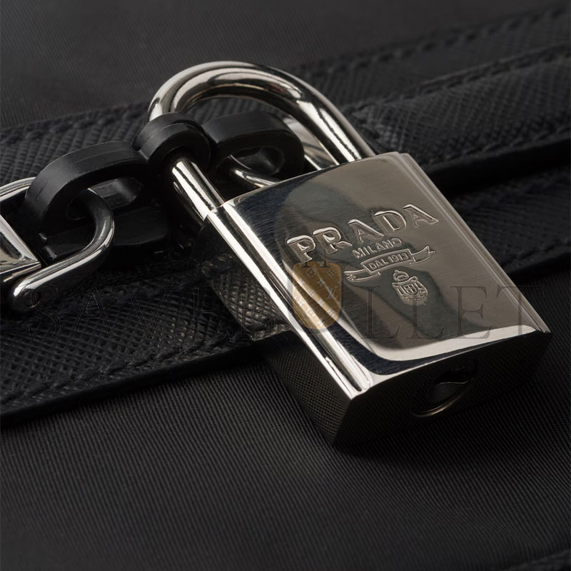 PRADA RE-NYLON AND SAFFIANO LEATHER DUFFEL BAG 2VC014 (45*27*23cm) PRADA RE-NYLON AND SAFFIANO LEATHER DUFFEL BAG 2VC014 (45*27*23cm)