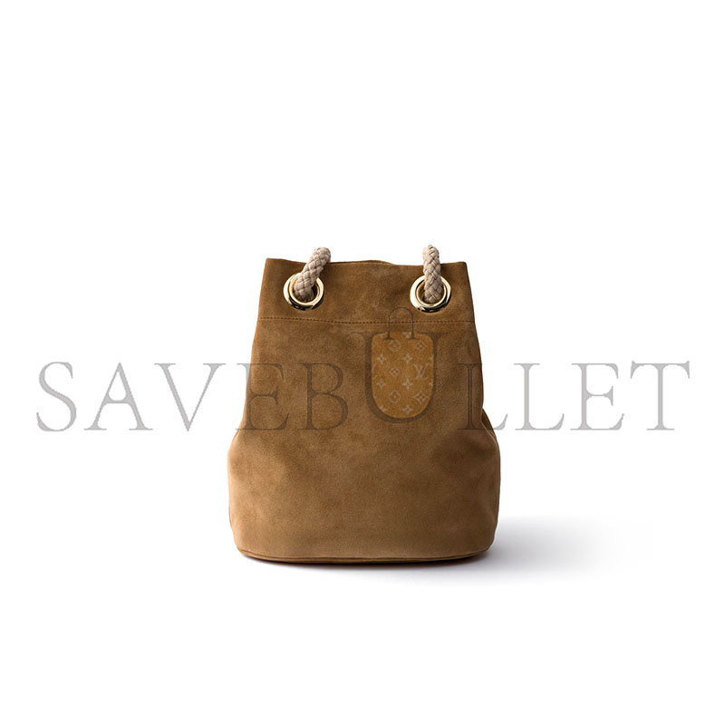 PRADA SMALL MARINER SUEDE BUCKET BAG 1BE082 (28*23.5*16.5cm) PRADA SMALL MARINER SUEDE BUCKET BAG 1BE082 (28*23.5*16.5cm)