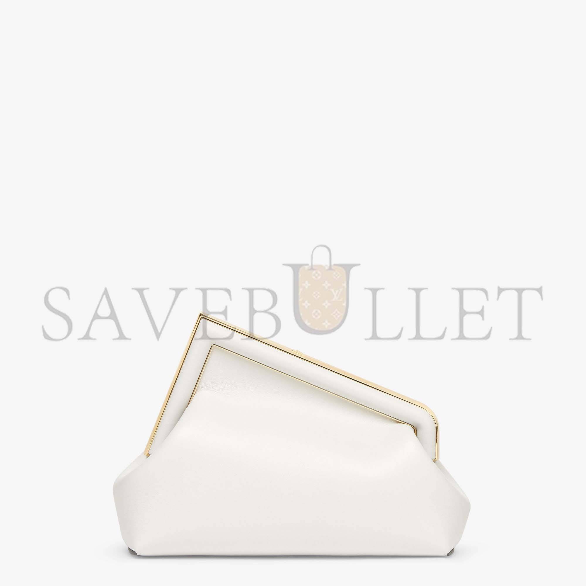 FENDI FIRST MIDI - WHITE LEATHER BAG 8BP137ABVEF0QVL (30*20*14cm)