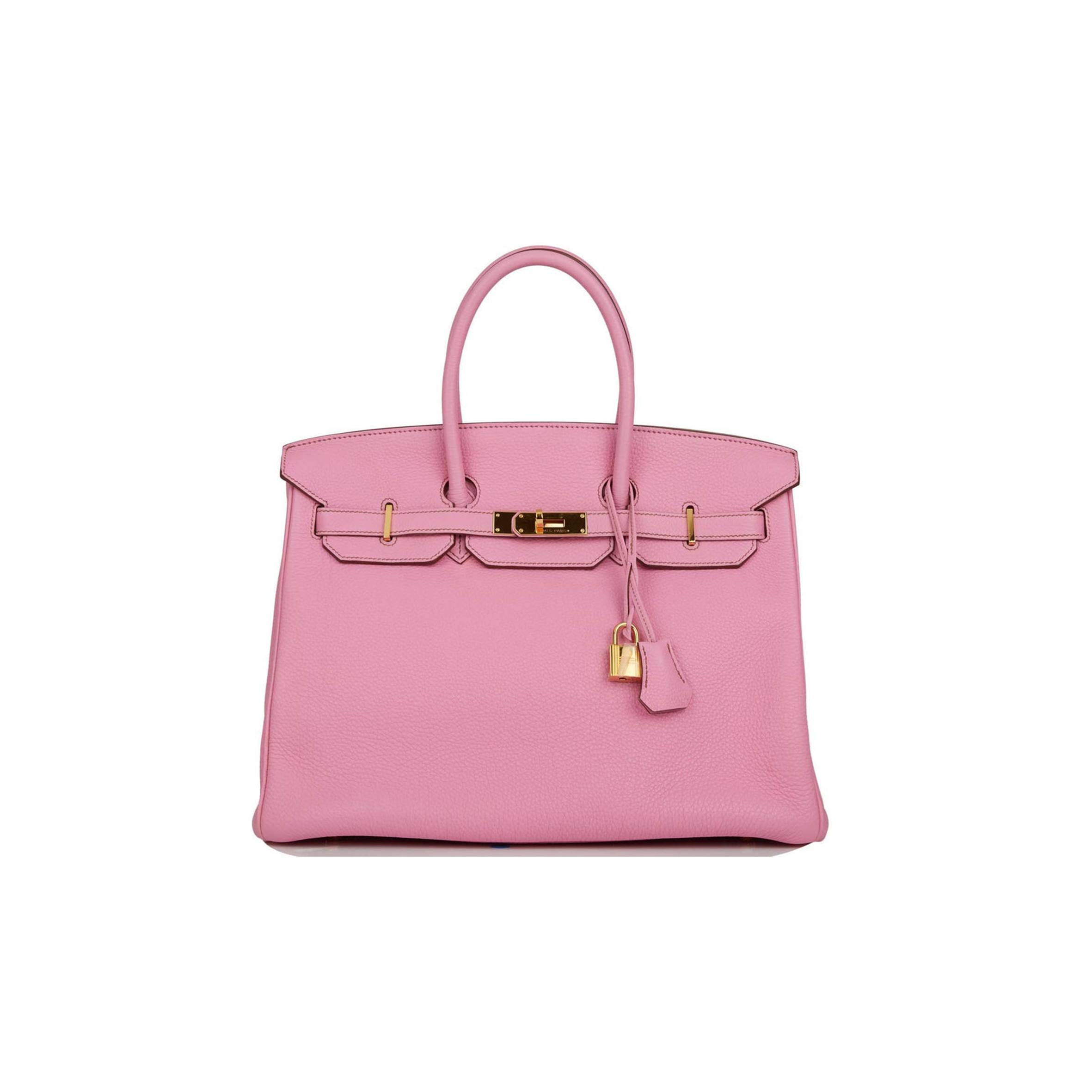 HERMES BIRKIN 35 BUBBLEGUM TOGO GOLD HARDWARE (35cm)