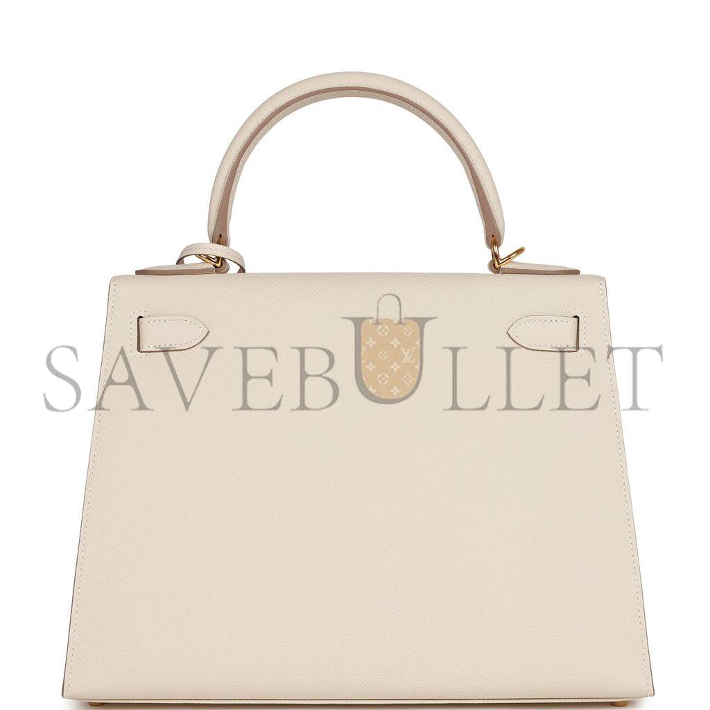 HERMES CRAIE EPSOM SELLIER KELLY 28CM GOLD HARDWARE (28*21*12cm)