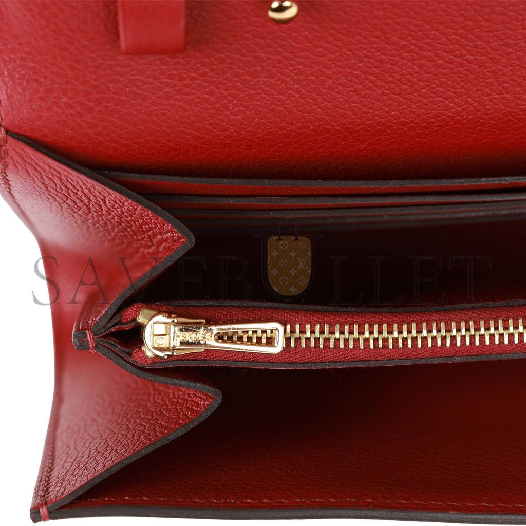 HERMES CONSTANCE WALLET TO GO ROUGE GRENAT EVERCOLOR GOLD HARDWARE (8*4.5*1.5cm)