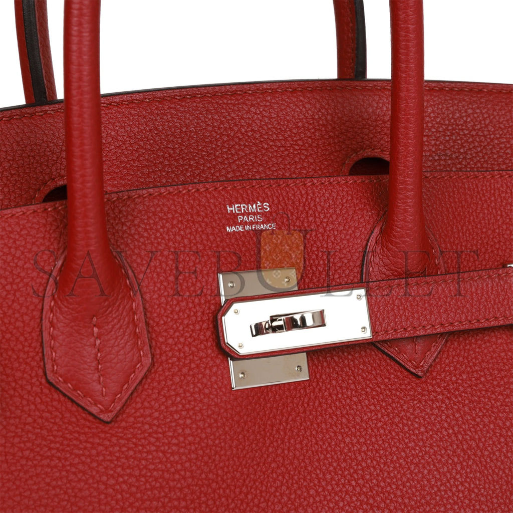 HERMES BIRKIN 30 ROUGE IMPERIAL TOGO PALLADIUM HARDWARE (30cm)