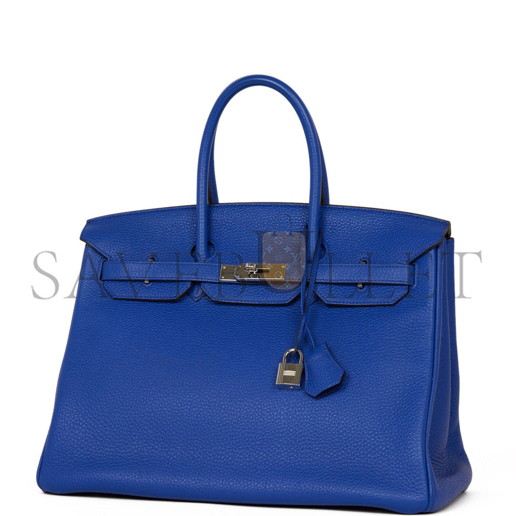 HERMES BIRKIN 35 BLEU ELECTRIC TOGO PALLADIUM HARDWARE (35cm)