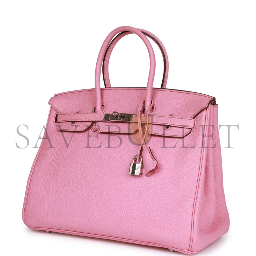 HERMES BIRKIN 35 BUBBLEGUM TOGO PALLADIUM HARDWARE (35cm)