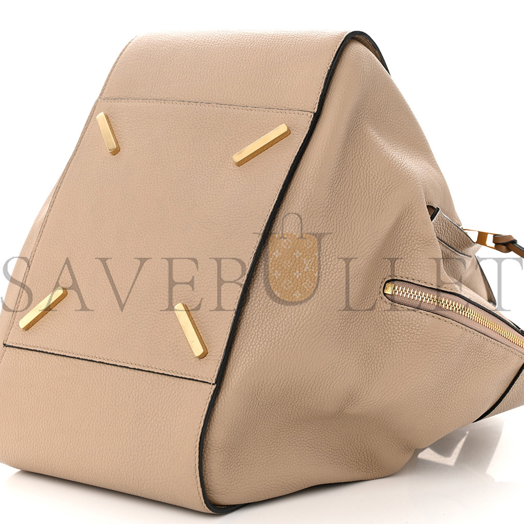 LOEWE CALFSKIN MEDIUM HAMMOCK SHOULDER BAG SAND MINK (32*30*17cm)