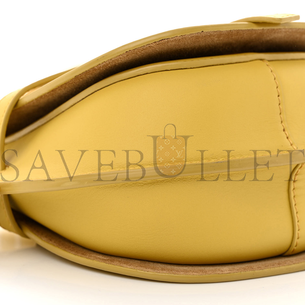 LOEWE CALFSKIN JACQUARD MINI GATE DUAL BAG DARK YELLOW (19*14*9cm)