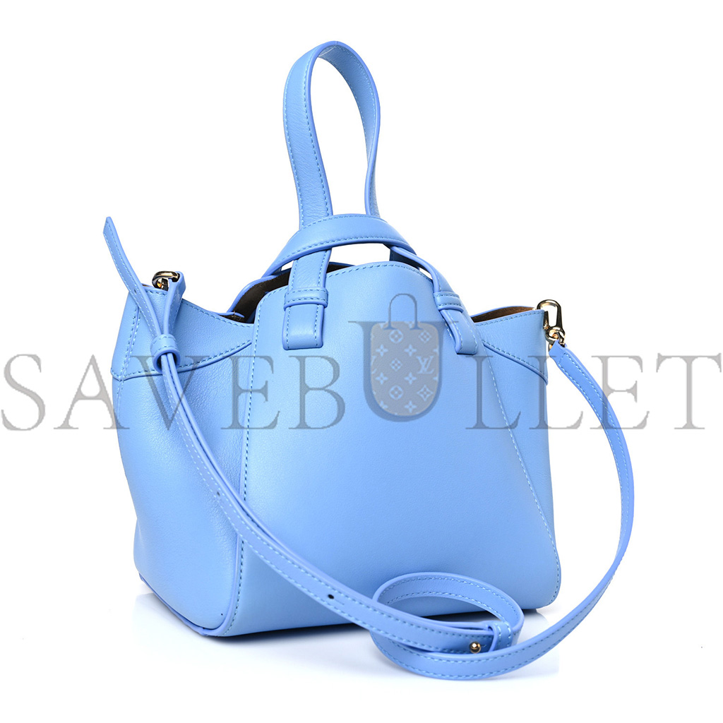 LOEWE CALFSKIN SMALL HAMMOCK NUGGET SHOULDER BAG CELESTINE BLUE (23*20*18cm)