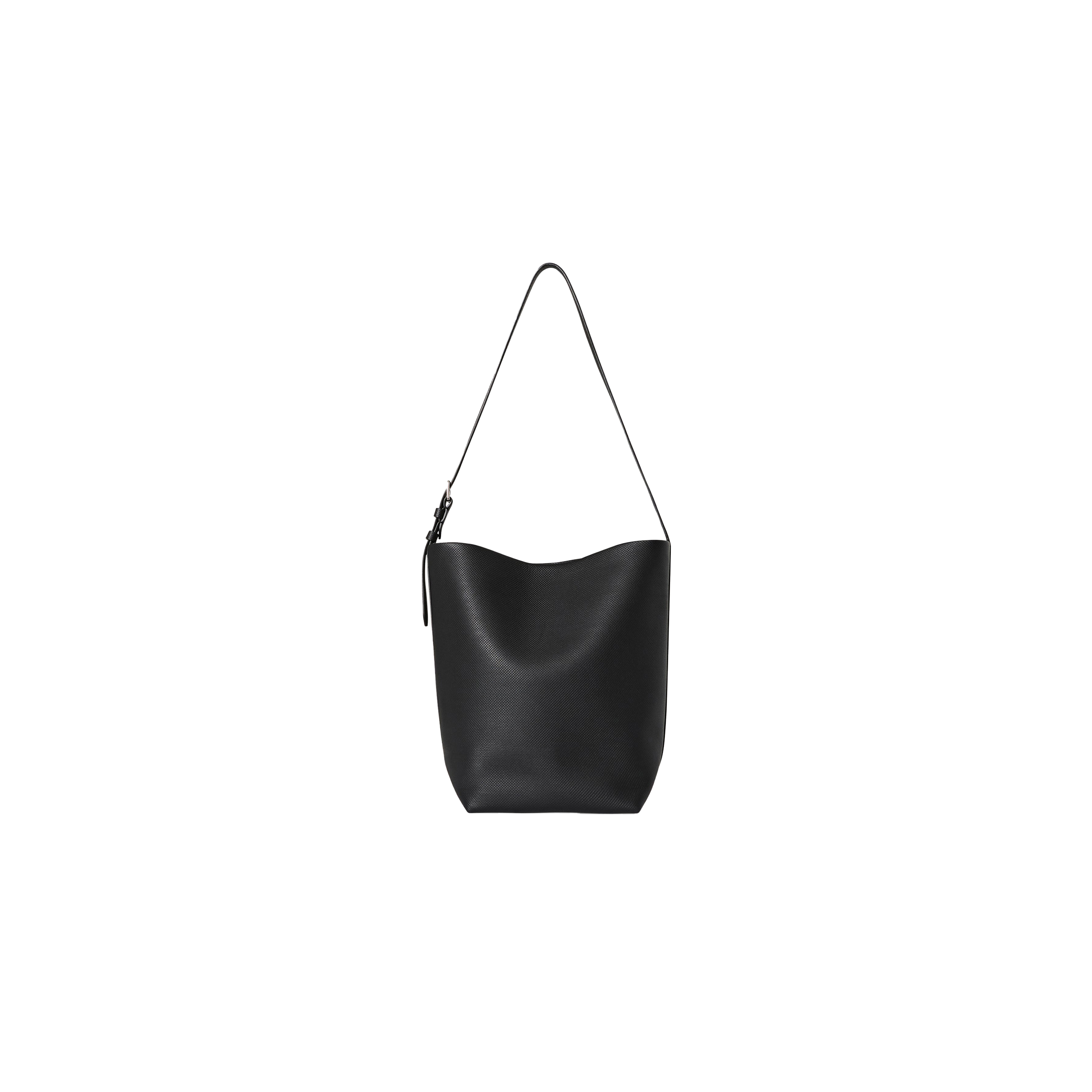 THE ROW MEDIUM NS SHOULDER BAG IN LEATHER BLACK W1588L72SBLPL (33*28*15cm)