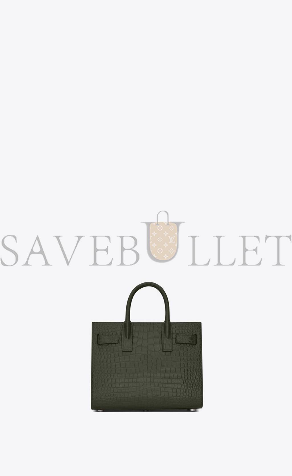 YSL SAC DE JOUR NANO IN EMBOSSED CROCODILE SHINY LEATHER 392035DND1N3045 (22*18*10.5cm)