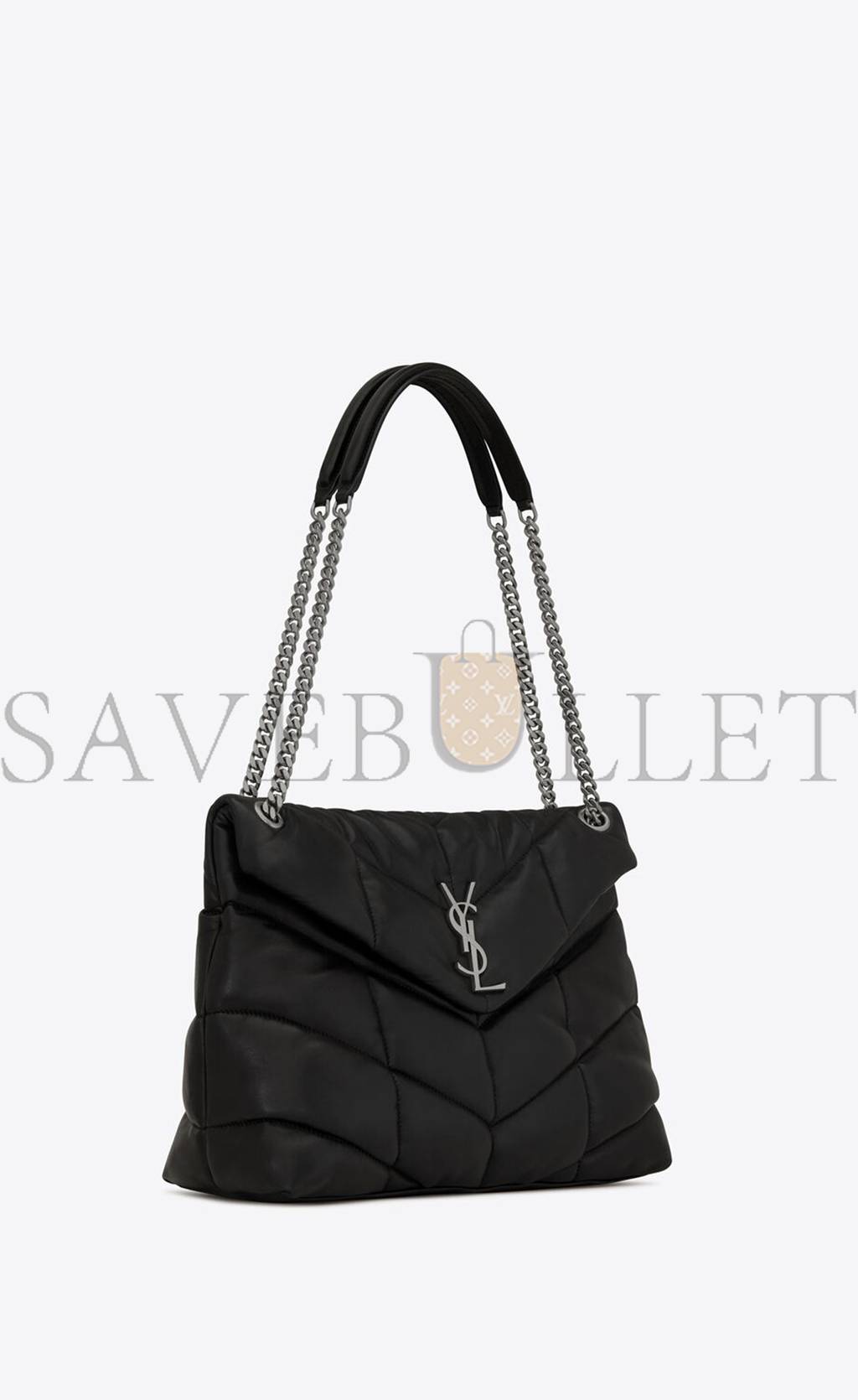 YSL PUFFER MEDIUM CHAIN BAG IN QUILTED LAMBSKIN 5774751EL001000 (35*23*13.5cm)