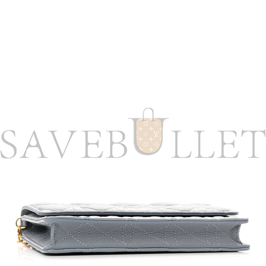 DIOR SUPPLE CALFSKIN CARO POUCH WITH CHAIN CLOUD (20*11*3.2cm)